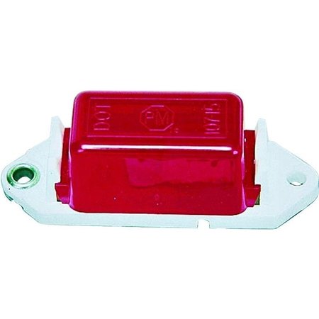 PM COMPANY Marker Light, 12 V, Incandescent Lamp, Red Lens, Screw Mounting V107WR